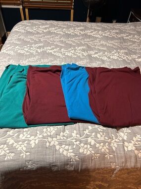 Port and Company Short Sleeve Tees in Teal, Burgundy, and Blue 6xl